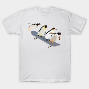 Skateboarding Penguins T-Shirt